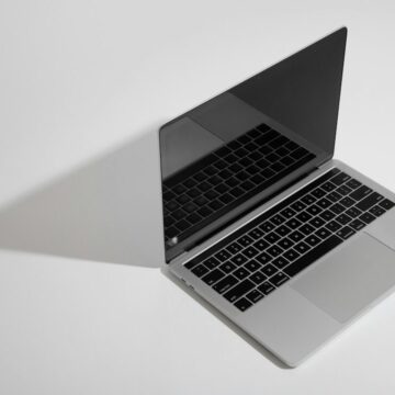MacBook Pro on a white table