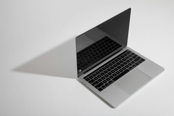 MacBook Pro on a white table