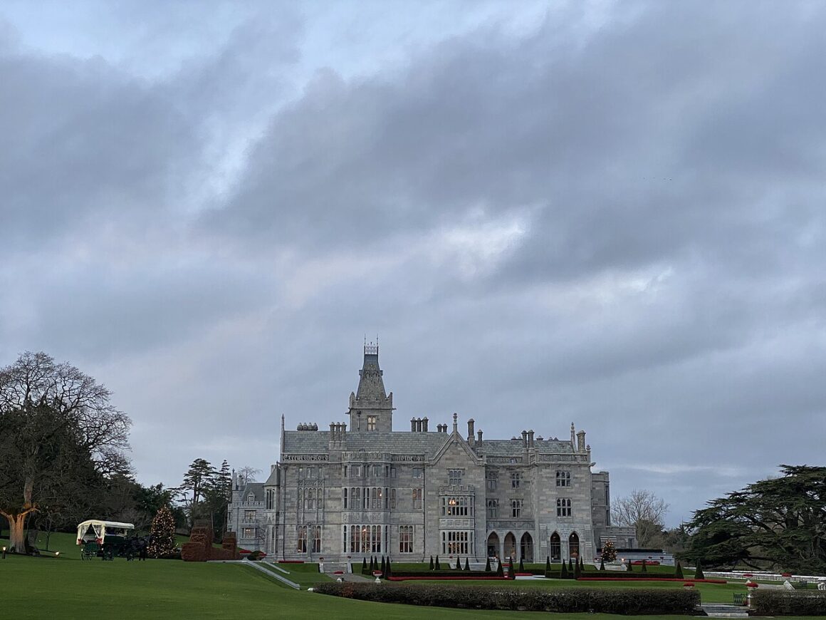 Adare Manor seen from the golf course