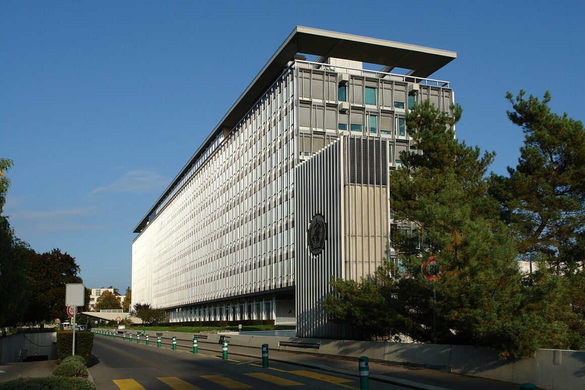 World Health Organisation building from west World Health Organization headquarters in Geneva